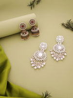 Load image into Gallery viewer, Aadvika Stones Cluster Jhumka Earrings | Shoppers Trend
