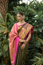 Load image into Gallery viewer, Sejal Kanchipuram Handloom Pattu Weaving Silk Saree | Shoppers Trend
