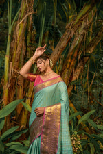 Load image into Gallery viewer, Sejal Kanchipuram Handloom Pattu Weaving Silk Saree | Shoppers Trend
