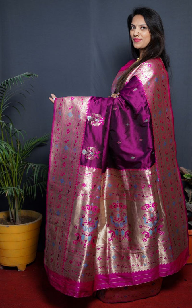 Aditi Pure Soft Silk Saree | Shoppers Trend