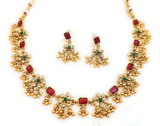 Jisha Stone Necklace With Earnings | Shoppers Trend