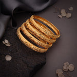 Load image into Gallery viewer, Henny Classic Gold Finish Bangles | Shoppers Trend
