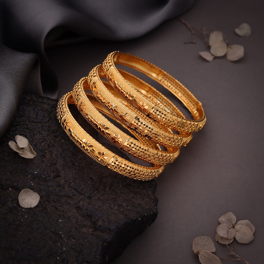 Henny Classic Gold Finish Bangles | Shoppers Trend