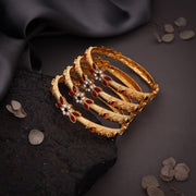 Suhani Gold Finish WIth Stone Bangles | Shoppers Trend
