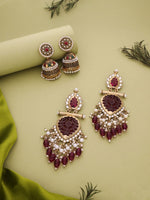 Load image into Gallery viewer, Aadvika Stones Cluster Jhumka Earrings | Shoppers Trend
