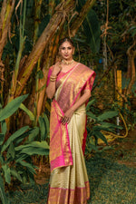 Load image into Gallery viewer, Sejal Kanchipuram Handloom Pattu Weaving Silk Saree | Shoppers Trend
