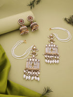 Load image into Gallery viewer, Aadvika Stones Cluster Jhumka Earrings | Shoppers Trend
