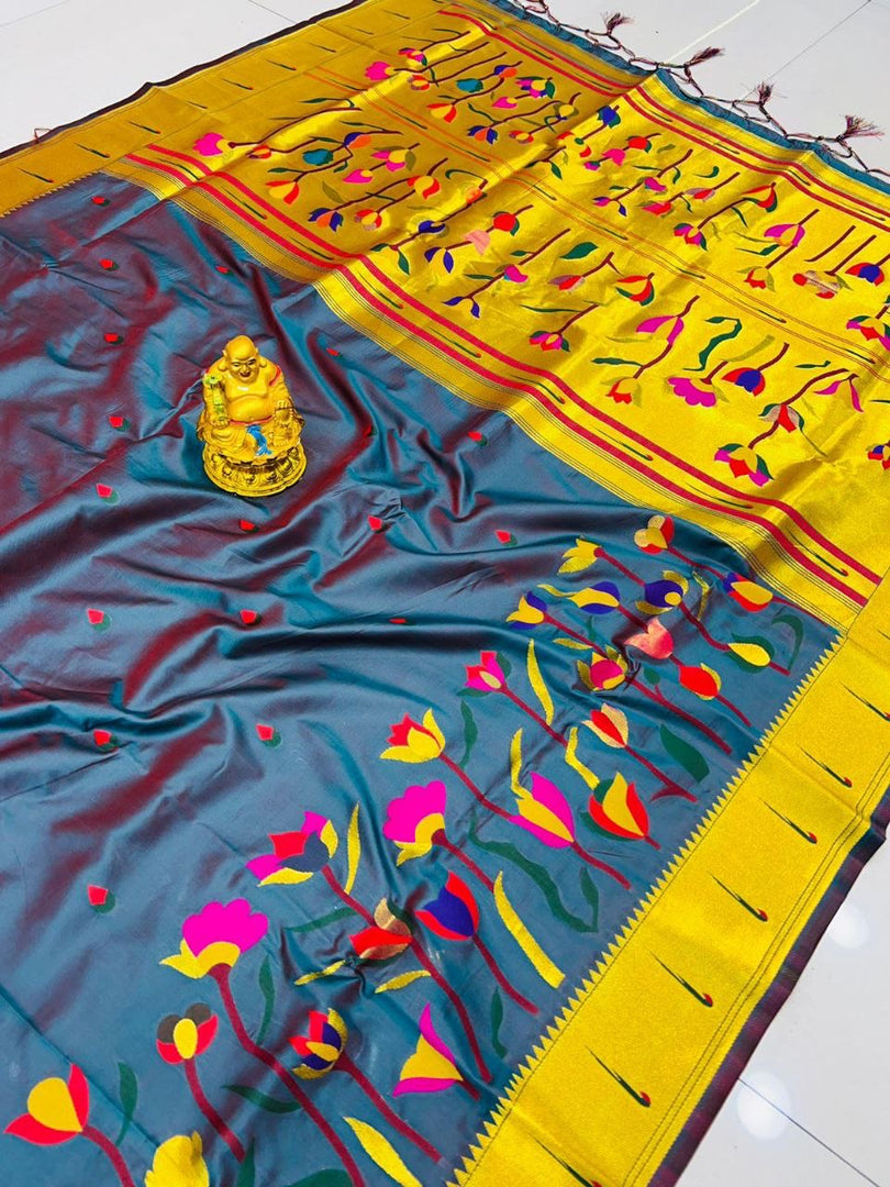 Khusi Pure Soft Silk Saree | Shoppers Trend