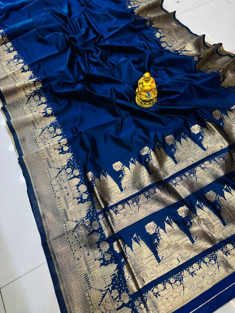 Blue Soft Silk Sarees with Price and Online Shopping Price Under 1500 .  The Fabric Soft Silk Saree Silver Zari Weaving Work Most Combination Saree Fully Authentic  saree Silver Zari Weaving Work With Border Blue Saree Most Traditional look 2024-25 .