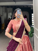 Load image into Gallery viewer, Reena Kanchipuram Davani Set / Langa Davani / Half Sarees | Shoppers Trend
