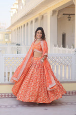 Load image into Gallery viewer, Aarihanta Pure Dyable Viscose Jacquard Dhavani Set | Langa Voni | Shoppers Trend
