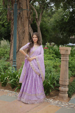 Load image into Gallery viewer, Dhevani  Pure Dyable Viscose Jacquard Dhavani Set / Half Saree / Langa voni | Shoppers Trend
