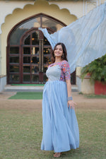 Load image into Gallery viewer, Meera Faux Georgette Anarkali | Shoppers Trend
