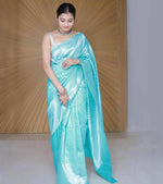 Load image into Gallery viewer, Reshma Lichi Silk Saree | Shoppers Trend

