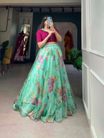 Load image into Gallery viewer, Manali Organza Dhavani / Half Saree Set | Shoppers Trend
