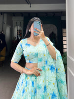 Load image into Gallery viewer, Janki Tabby Silk Dhavani Set | Half-Saree | Shoppers Trend
