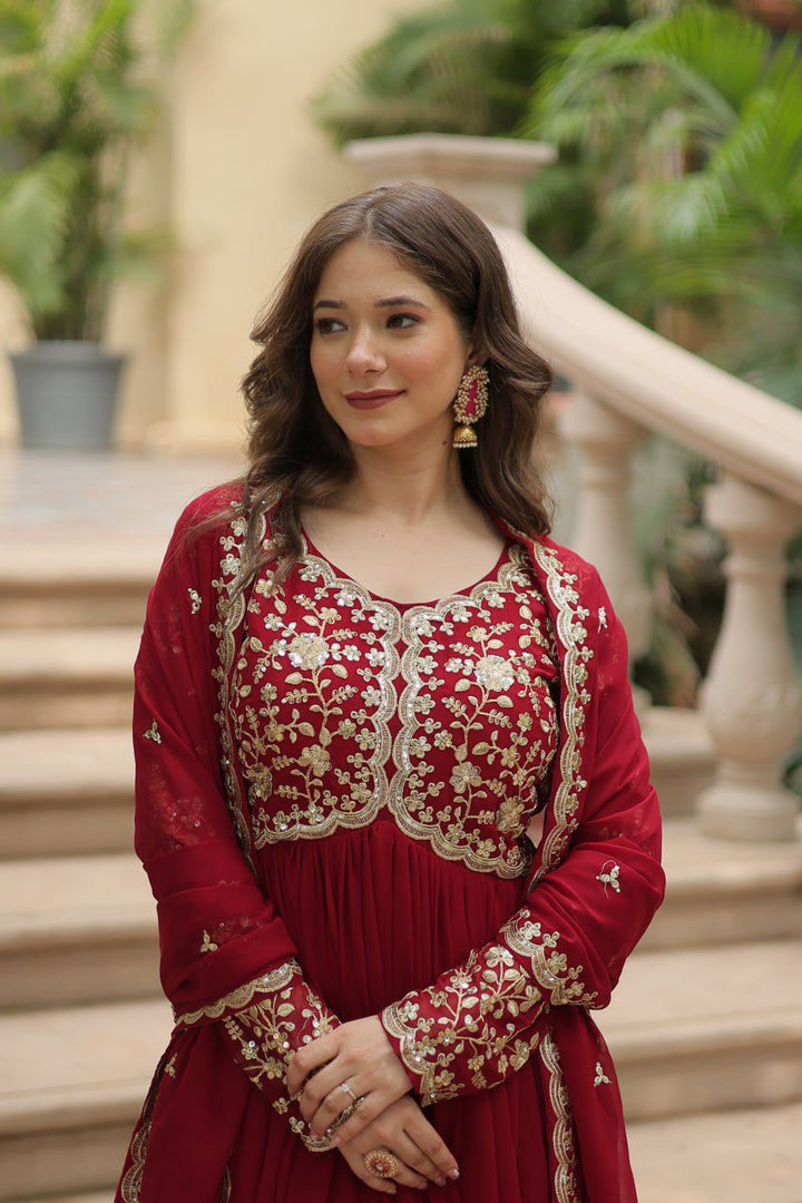 Sushila Faux Blooming Anarkali | Shoppers Trend