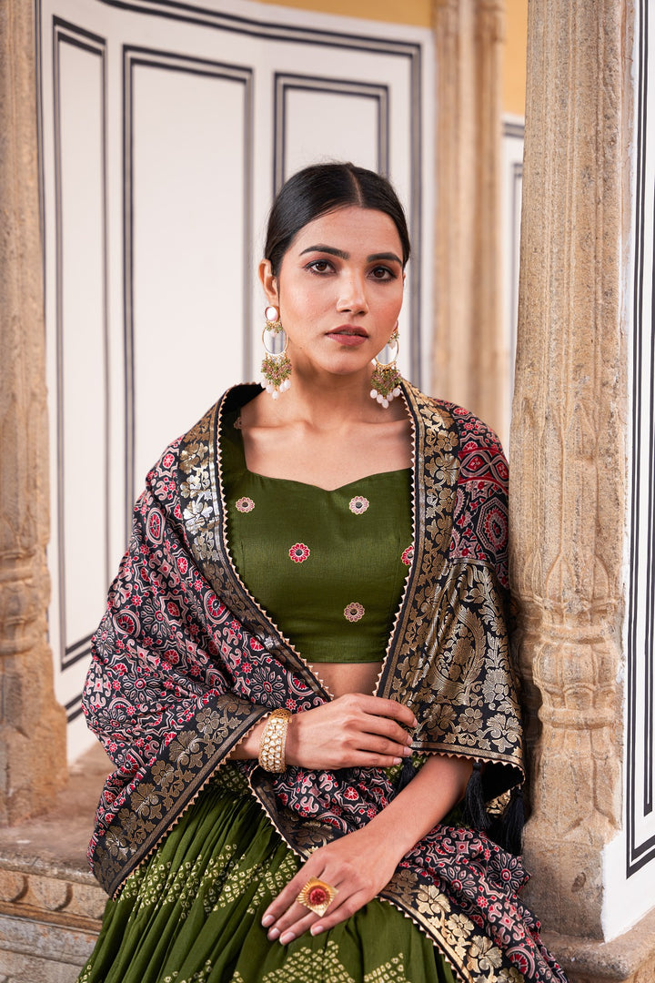 Bahula Tussar Silk Dhavani / Langa Davani / Half Sarees | Shoppers Trend