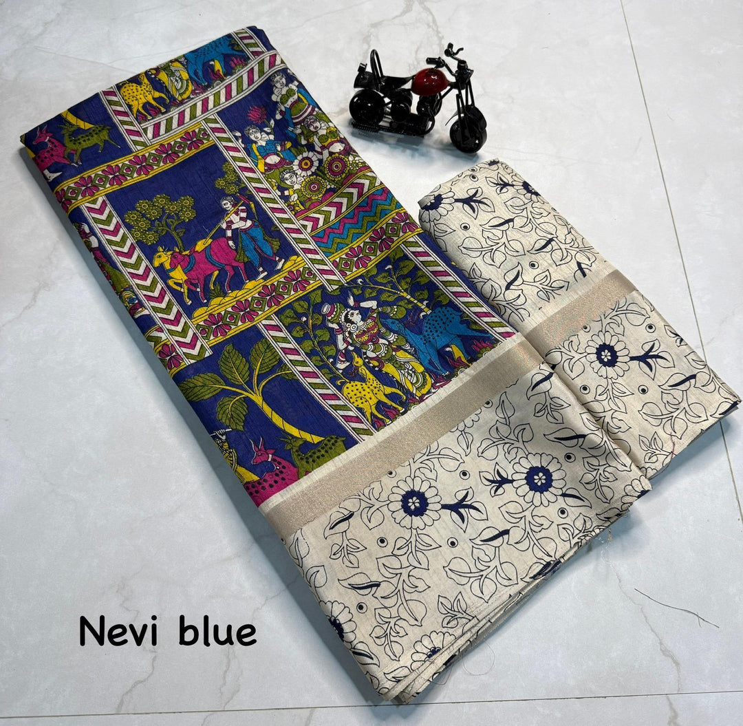 Navy Color Heavy Mul Mul Cotton Saree Price and Online Shopping Price Under 999 . Royal Navy Blue Saree For Wedding & Bridal Wear . 