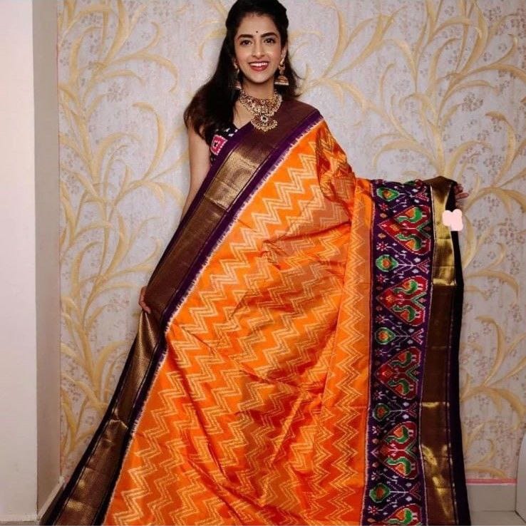 Orange Semi Tussar Silk Sarees With Price and Online Shopping Price Under 1000 . this Fabric Orange Semi Tussar Silk Saree Original . This Saree Traditional Look For 2024-25 , 2025-26 . 