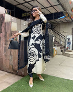 Load image into Gallery viewer, Simran Maslin Cotton Soft Black Kurti  | Shoppers Trend
