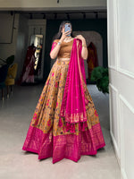 Load image into Gallery viewer, Kalamkari tusser Silk Half Saree Set
