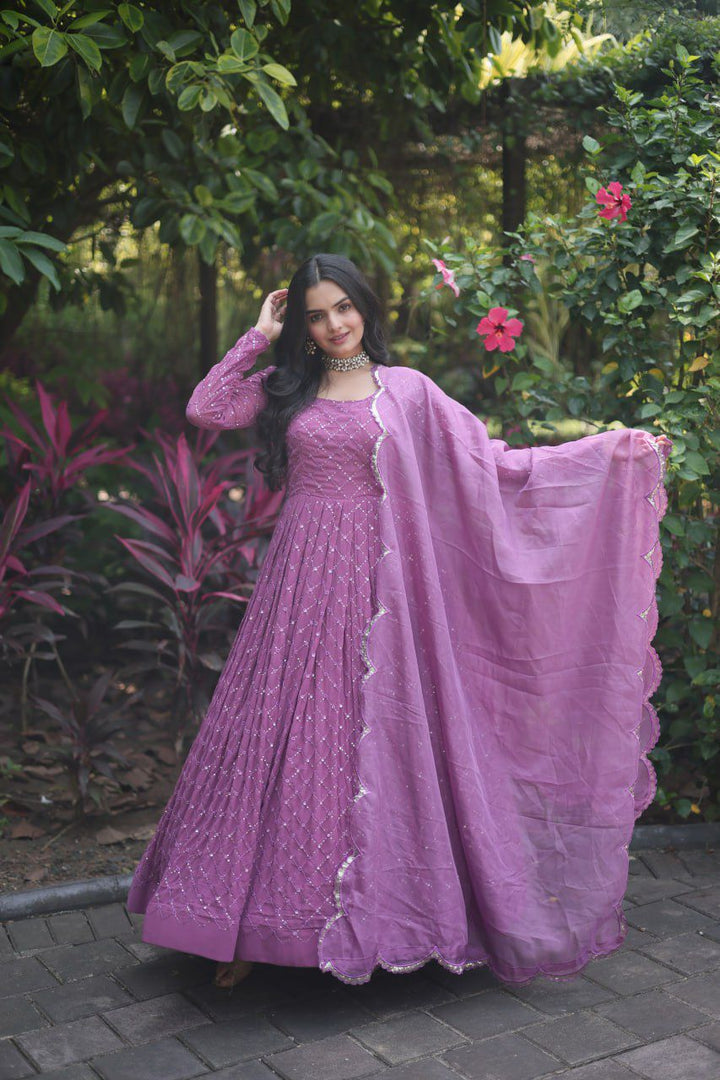 Aayushi Faux Georgette Anarkali | Shoppers Trend