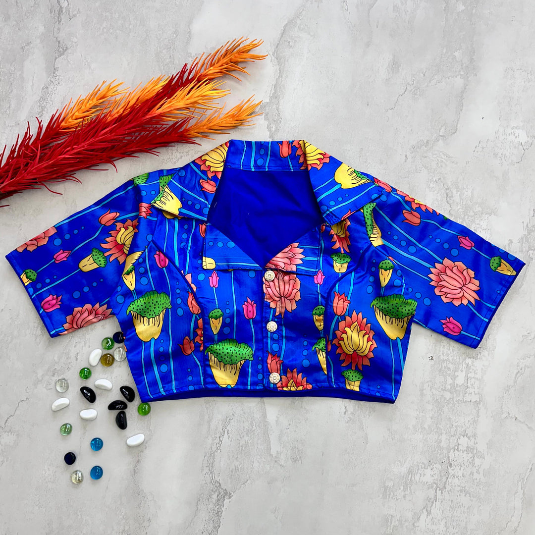 Yamika Chilly Silk Stitched Blouse | Shoppers Trend