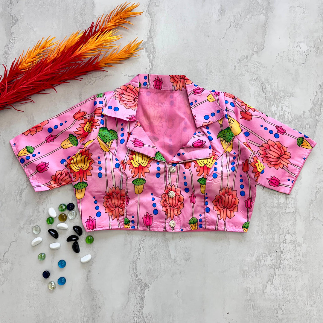 Yamika Chilly Silk Stitched Blouse | Shoppers Trend