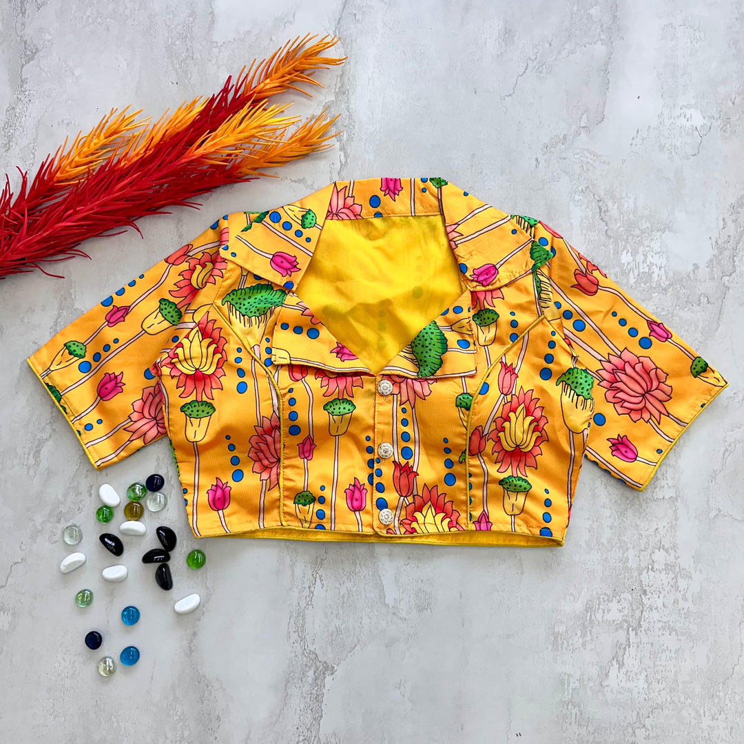 Yamika Chilly Silk Stitched Blouse | Shoppers Trend