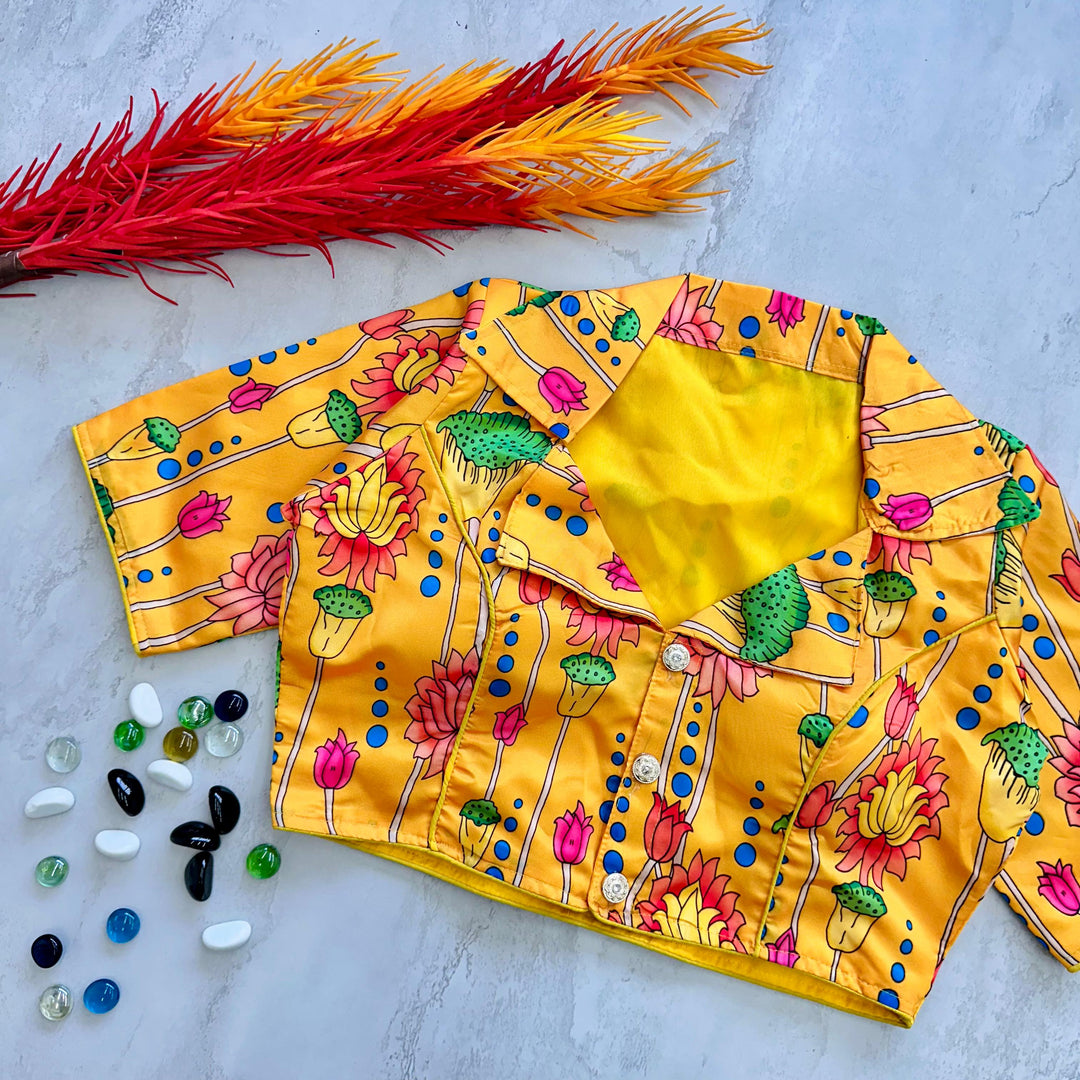 Yamika Chilly Silk Stitched Blouse | Shoppers Trend