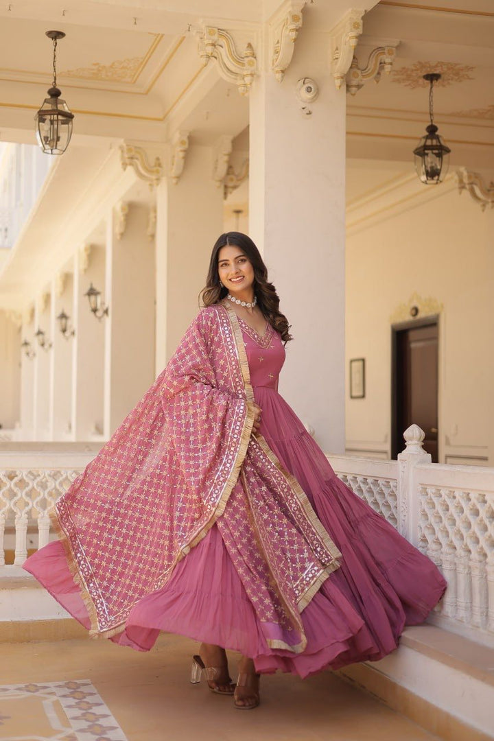 Laxmi Faux Georgette Gajri Anarkali Set