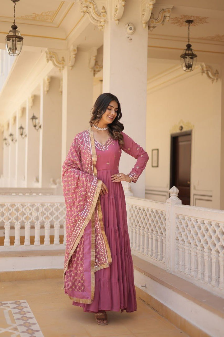 Laxmi Faux Georgette Gajri Anarkali Set