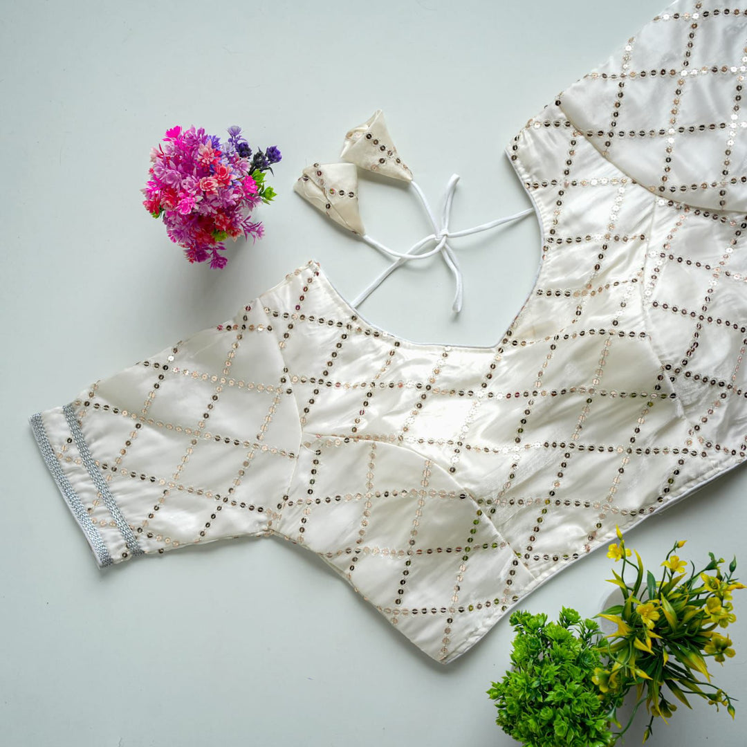 Shilpa Metalic Jimmy Choo Stitched blouse | Shoppers Trend
