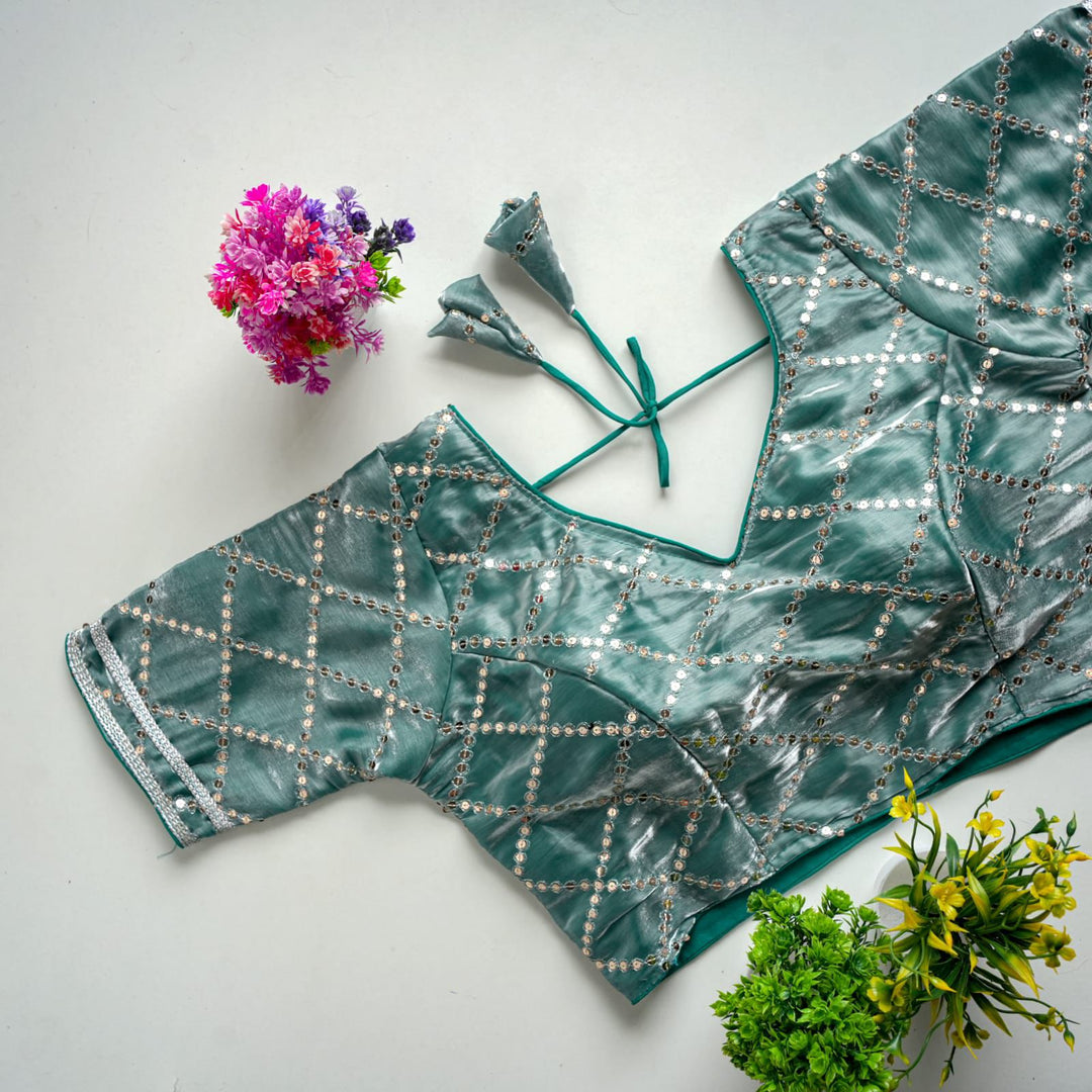 Shilpa Metalic Jimmy Choo Stitched blouse | Shoppers Trend