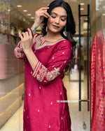 Load image into Gallery viewer, Jisha Heavy Banana Chanderi Silk Kurti | Shoppers Trend
