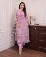 Load image into Gallery viewer, Rishu Lilac pure soft muslin Pink Kurti | Shoppers Trend
