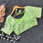 Load image into Gallery viewer, Seema Lemon Silk Stitched Blouse | Shoppers Trend
