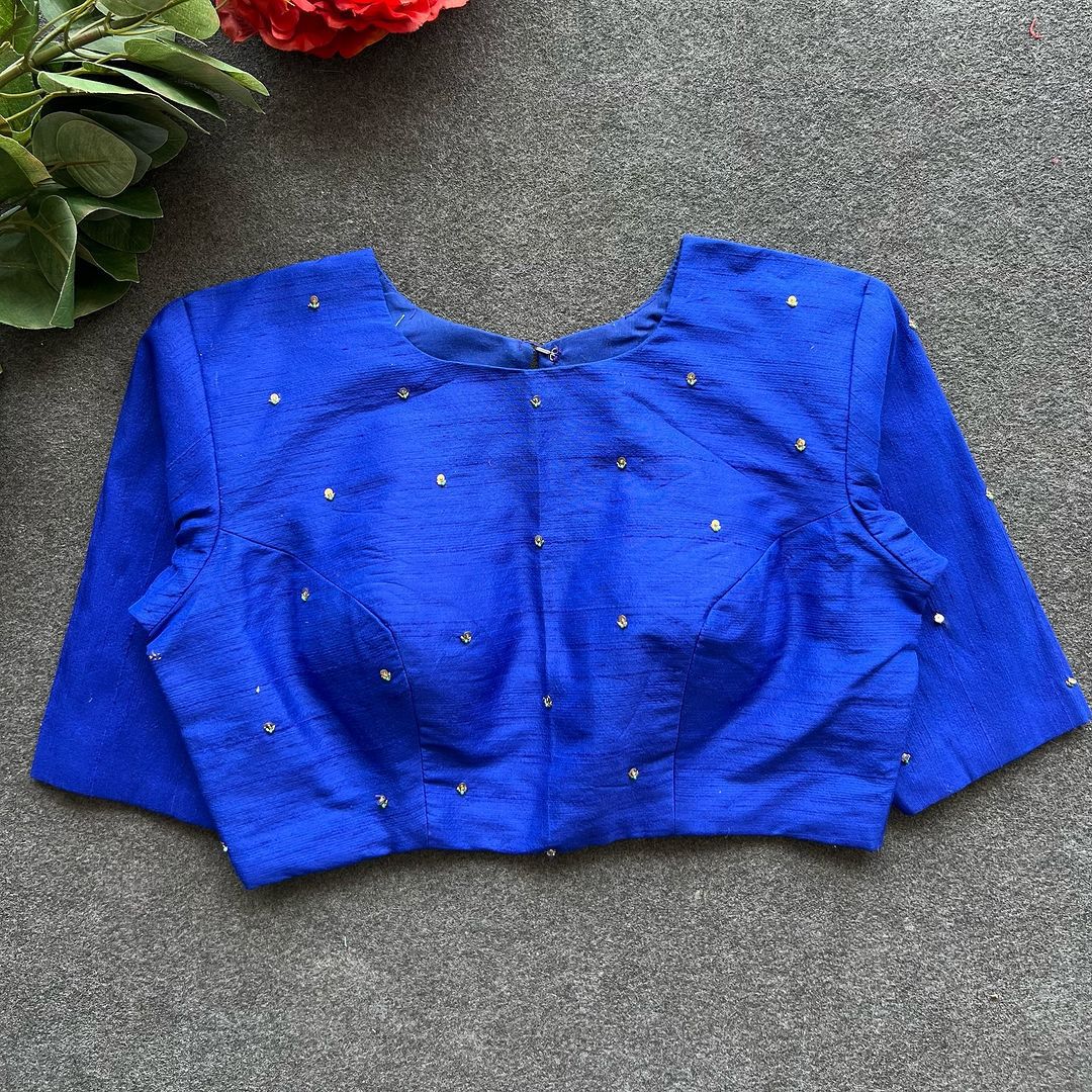 Sapana Elzara Silk Stitched Blouse | Shoppers Trend