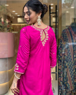 Load image into Gallery viewer, Priya Banana Chanderi Silk Rani Kurti | Shoppers Trend
