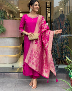 Load image into Gallery viewer, Priya Banana Chanderi Silk Rani Kurti | Shoppers Trend
