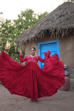 Load image into Gallery viewer, Nirali Reyon Maroon Gown | Shoppers Trend
