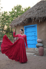 Load image into Gallery viewer, Nirali Reyon Maroon Gown | Shoppers Trend
