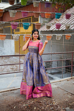Load image into Gallery viewer, Maitri Kanjivaram Gown | Shoppers Trend
