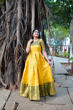 Load image into Gallery viewer, Maitri Kanjivaram Gown | Shoppers Trend
