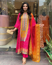 Reeva Satin Rani Kurti  | Shoppers Trend