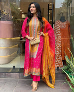 Load image into Gallery viewer, Reeva Satin Rani Kurti  | Shoppers Trend
