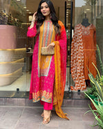Load image into Gallery viewer, Reeva Satin Rani Kurti  | Shoppers Trend
