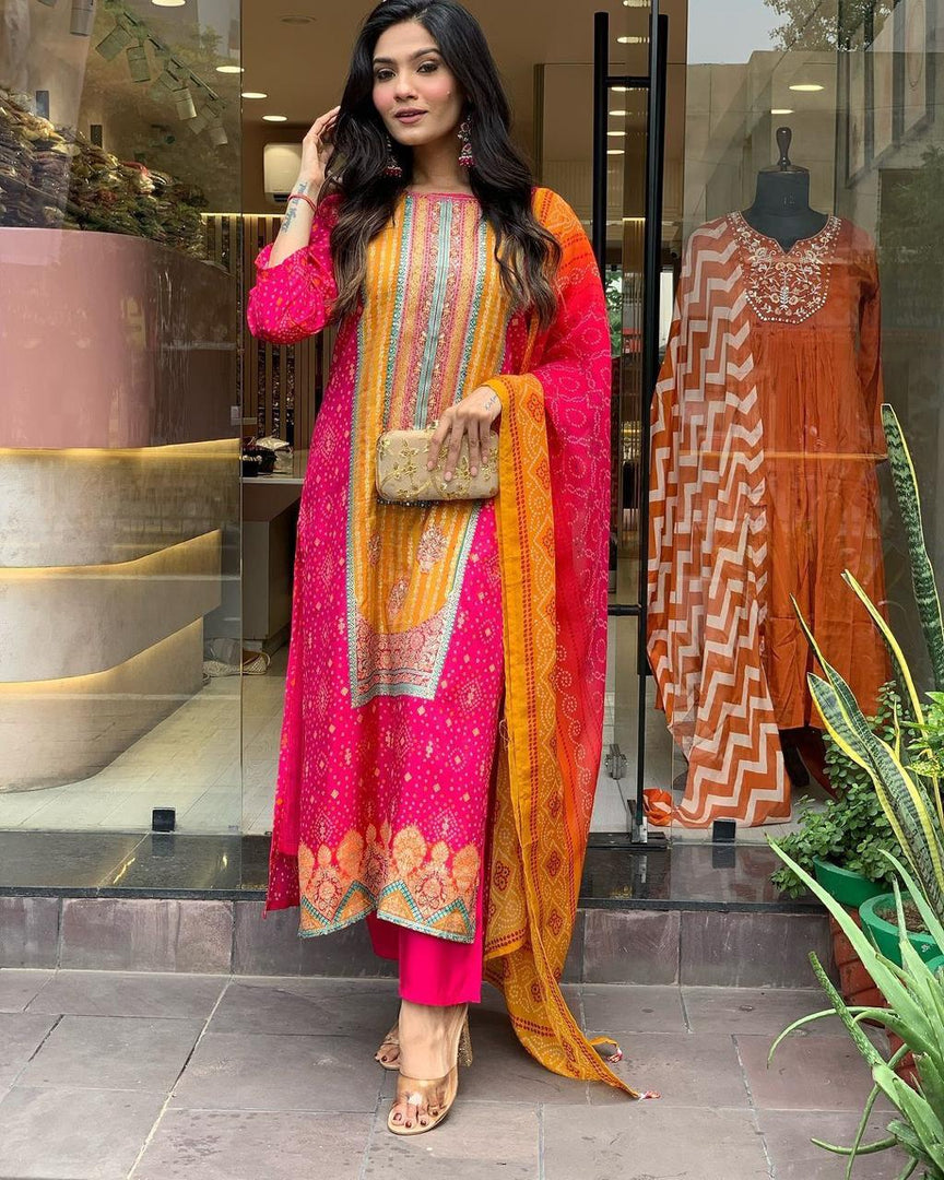 Reeva Satin Rani Kurti  | Shoppers Trend