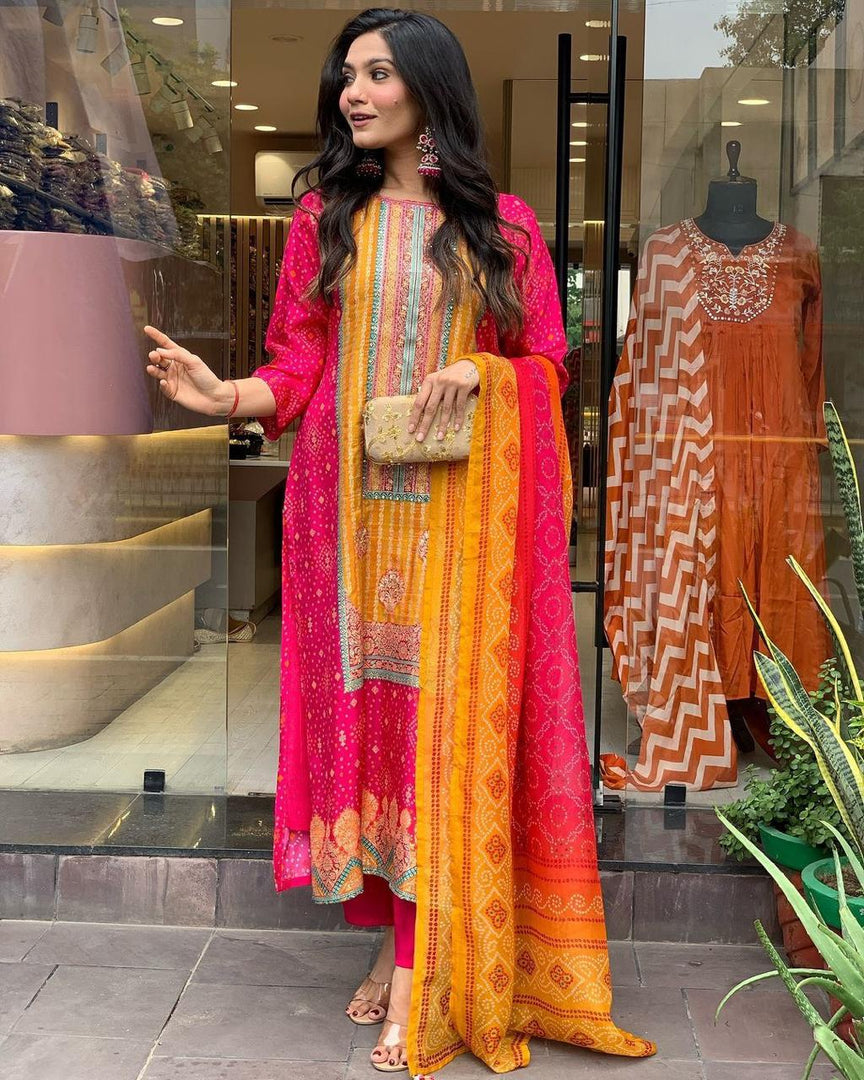 Reeva Satin Rani Kurti  | Shoppers Trend